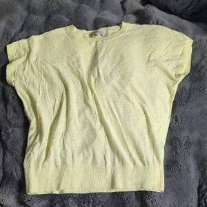 LOFT Light Yellow Sweatshirt